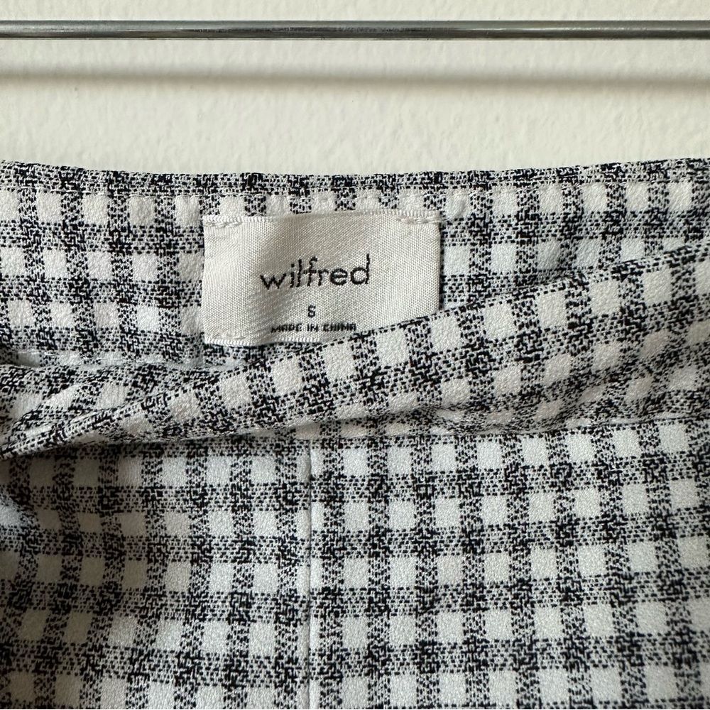 Wilfred Aritzia Gingham Kick Flare Pants High Rise Cropped Size Small - Picture 9 of 11